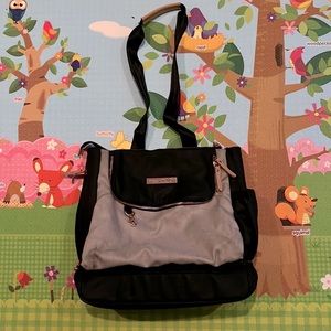 Petunia Picklebottom Pivot Diaper Bag Sand/Black
